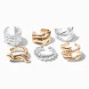 Mixed Media Stackable Ear Cuffs - 6 Pack