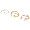Mixed Metal Criss Cross Ear Cuff - 3 Pack