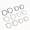 Mixed Metal Graduated Hoop Earrings - 6 Pack