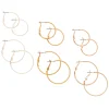 Mixed Metal Hoop Earrings - 6 Pack