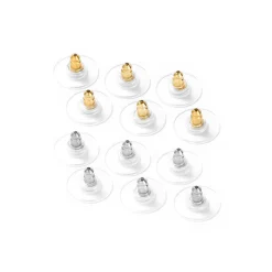 Mixed Metal Supportive Earring Backs - 12 Pack