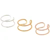 Mixed Metal Thin Wire Ear Cuffs - 3 Pack