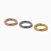 Mixed Metal Titanium 16G Hoop Tragus Earring - 3 Pack