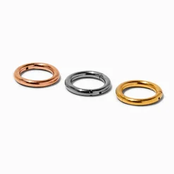 Mixed Metal Titanium 16G Hoop Tragus Earring - 3 Pack
