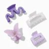 Mixed Purple Butterfly Hair Claws - 4 Pack
