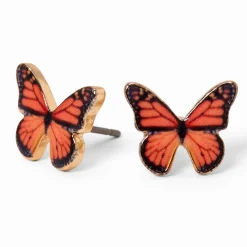 Monarch Butterfly Stud Earrings