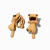 Movable Pug Clip-On Drop Earrings