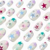 Multicolored Star Stiletto Press On Vegan Faux Nail Set - 24 Pack