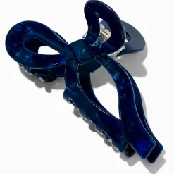 Navy Blue Bow Hair Claw