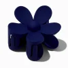 Navy Flower Medium Hair Claw