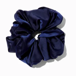 Navy Silky Giant Hair Scrunchie