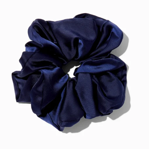 Navy Silky Giant Hair Scrunchie