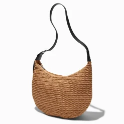 Neutral Crochet Slouchy Shoulder Bag