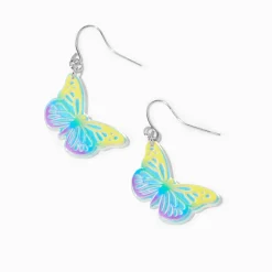 Ombré Butterfly 1.5" Drop Earrings