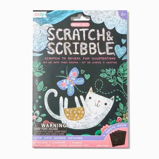 ooly® Cutie Cats Scratch & Scribble Mini Kit