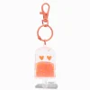 Orange Ice Pop Water-Filled Glitter Keychain
