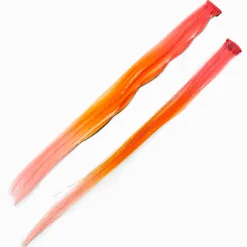 Orange Ombré Faux Hair Clip In Extensions - 2 Pack