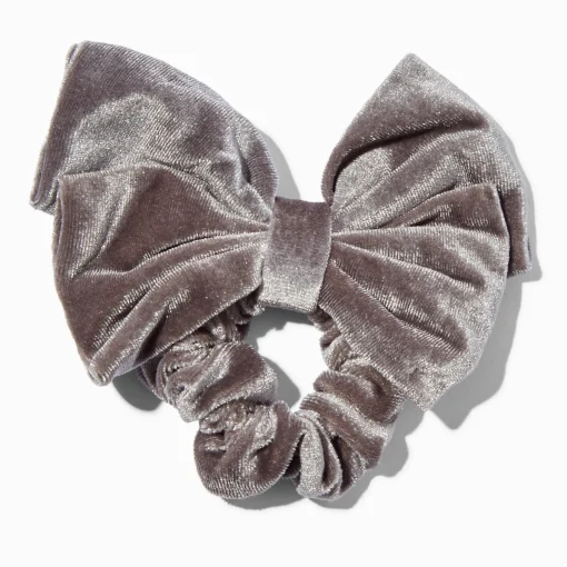 Orchid Gray Medium Velvet Hair Scrunchie