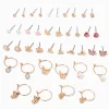 Pastel & Gold-tone Charm Earrings Set - 20 Pack