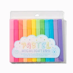 Pastel Barrel Highlighters - 12 Pack