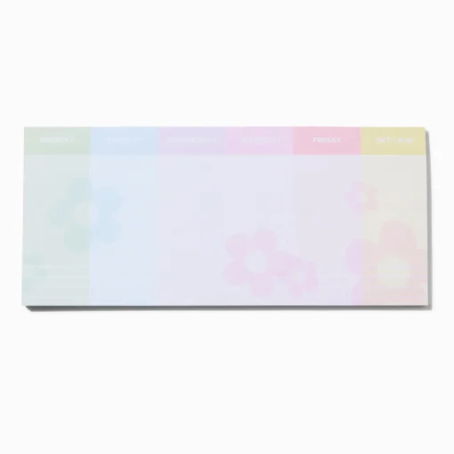 Pastel Daisy Tear-Off Weekly Planner