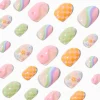 Pastel Icons Stiletto Press On Faux Nail Set - 24 Pack