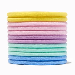 Pastel Lurex Hair Ties - 12 Pack
