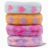 Pastel Print Rolled Hair Ties - 4 Pack