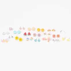 Pastel Rainbow Mixed Stud Earrings -20 Pack