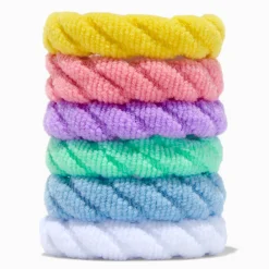 Pastel Swizzle Hair Ties - 6 Pack