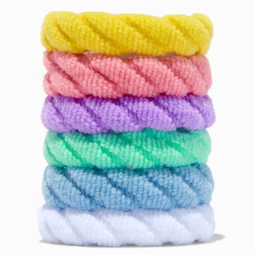 Pastel Swizzle Hair Ties - 6 Pack