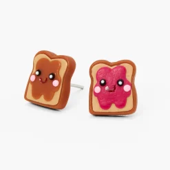 Peanut Butter and Jelly Sandwich Stud Earrings