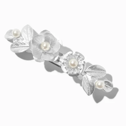 Pearlized Rose Hair Clip