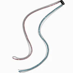 Pink & Blue Rhinestone Chain Hair Extension