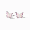 Pink & Purple Ombré Butterfly Stud Earrings