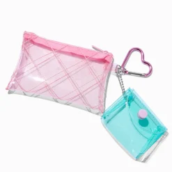 Pink & Teal Clear Coin Purse Set - 2 Pack