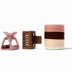 Pink Athletic Hair Claws & Hair Ties - 14 Pack