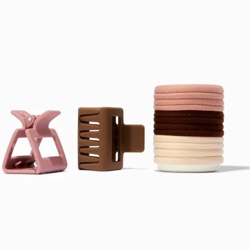 Pink Athletic Hair Claws & Hair Ties - 14 Pack