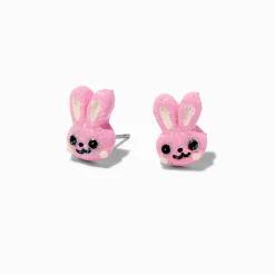 Pink Bunny Stud Earrings