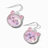 Pink Cat Shaker Drop Earrings