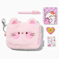 Pink Cat 4'' Mini Bag Stationery Set