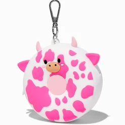 Pink Cow Donut Mini Mart Jelly Coin Purse Keychain