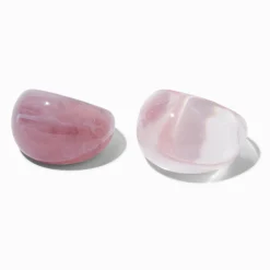 Pink Dome Rings - 2 Pack