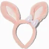Pink Furry Bunny Ears Headband