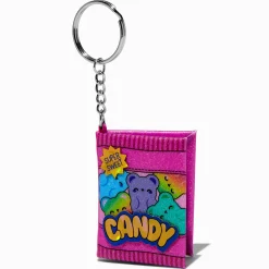 Pink Glitter Candy Mini Diary Keychain