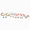Pink Motif Beaded Earring Set - 9 Pack