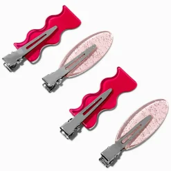 Pink No Crease Hair Styling Clips - 4 Pack