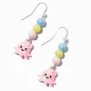 Pink Octopus Beaded Drop Earrings