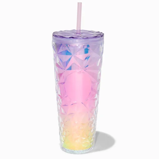 Pink Ombré Faceted Tumbler
