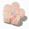 Pink Pearlized Flower Medium Hair Claw